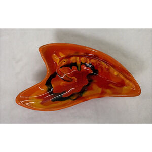 Vintage Original California Pottery Ashtray~MCM~Groovy Multicolor Glaze Charity